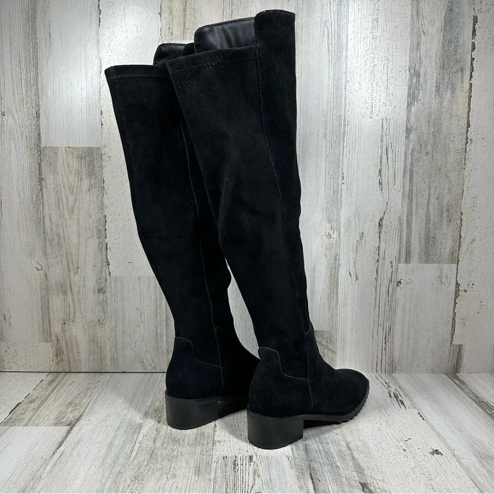 NEW Blondo Sierra Black Suede Leather Waterproof Over the Knee Boots #1295 - Picture 10 of 13
